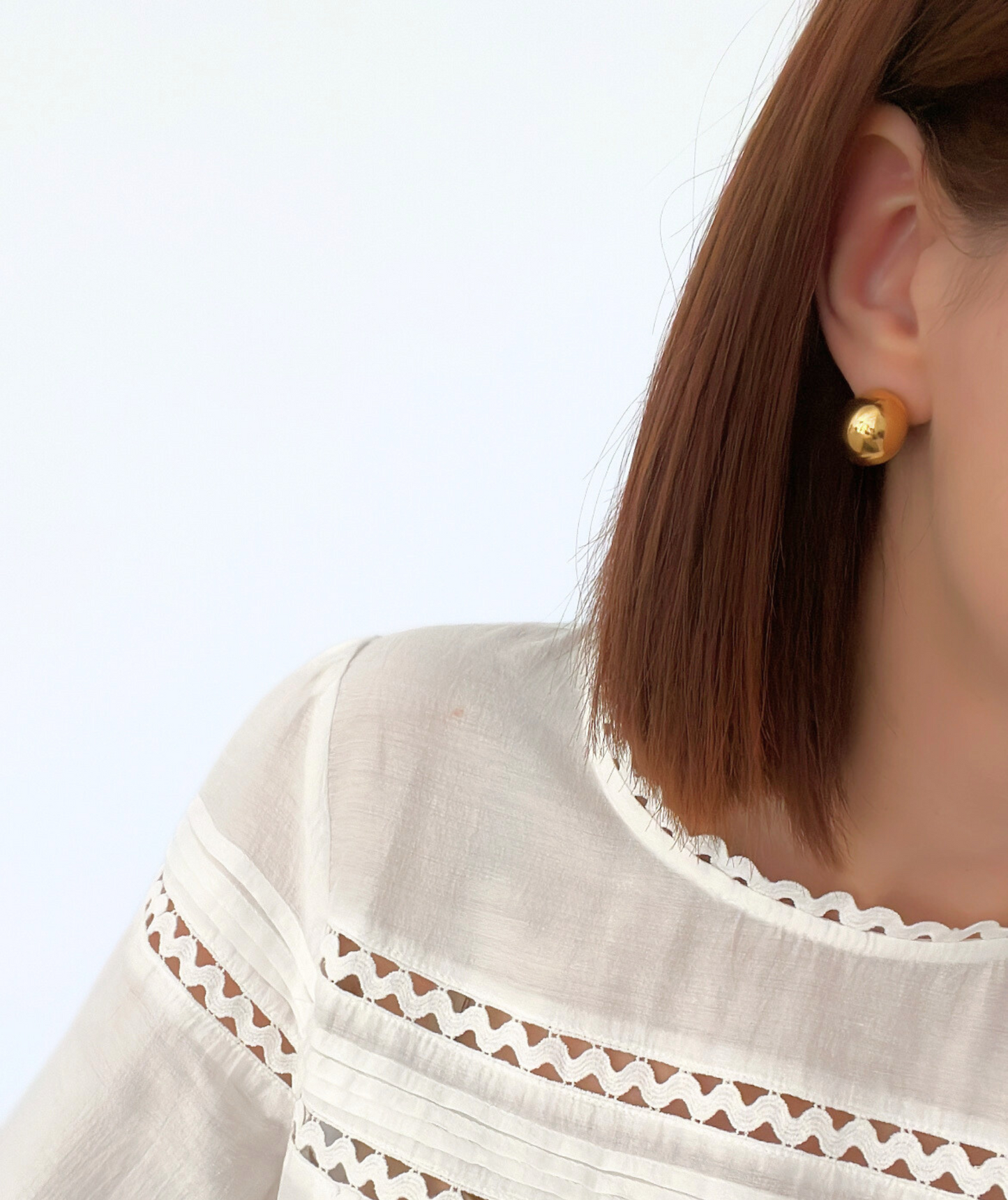 Camille - Boucles d'oreilles billes dorées