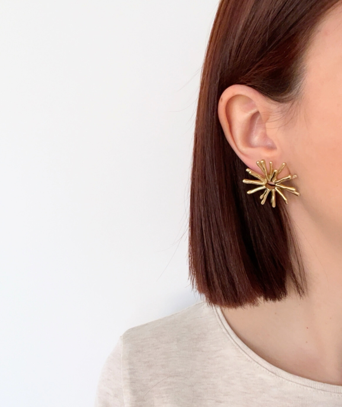 Maïwen dorées - Boucles d'oreilles soleil