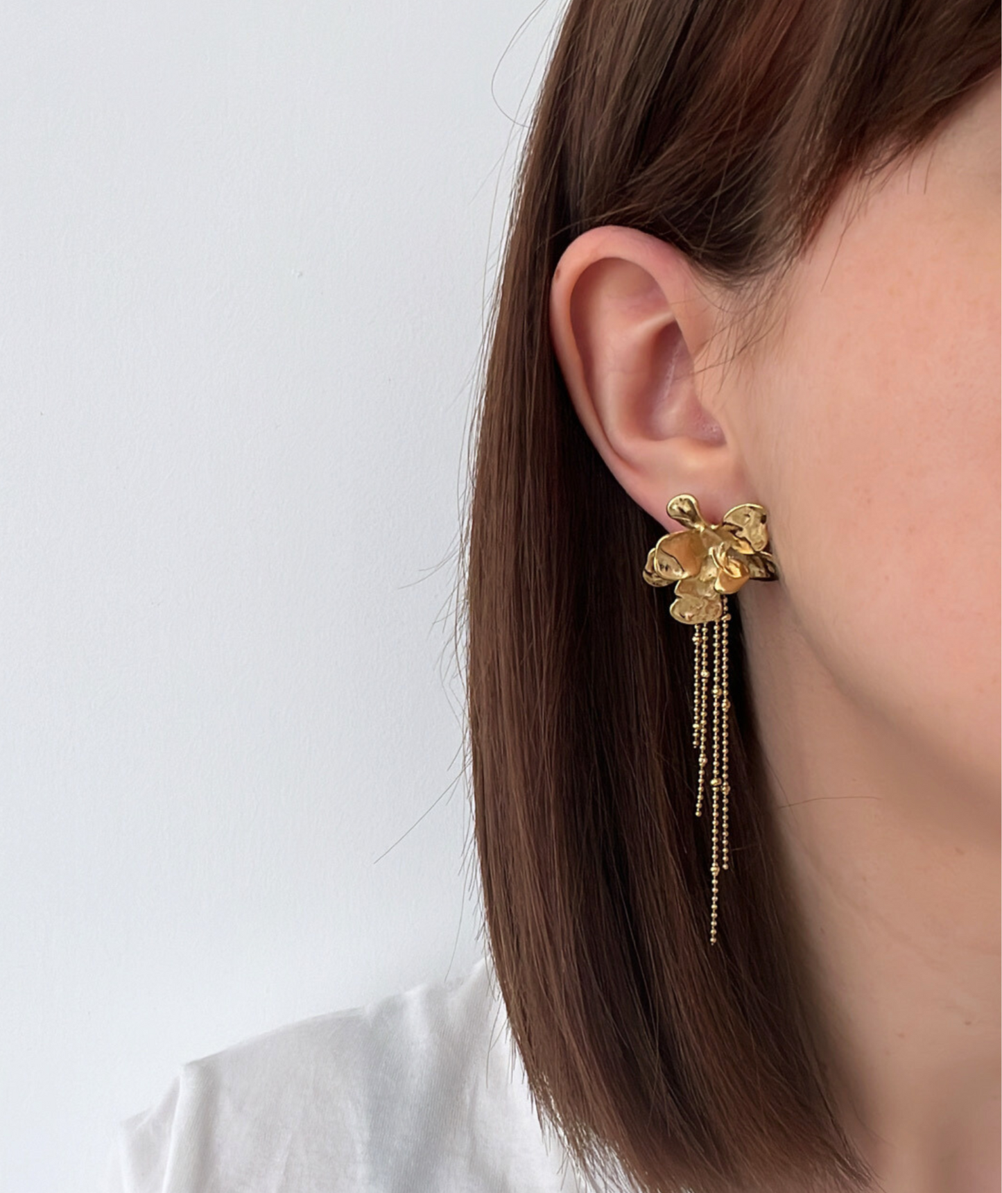 Cindy - Boucles d'oreilles fleurs pendantes