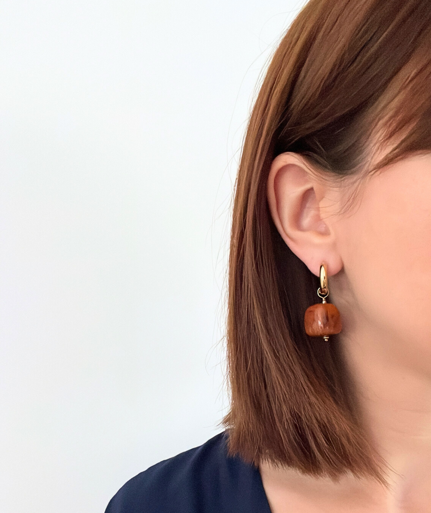 Sancia marrons - Boucles d'oreilles créoles