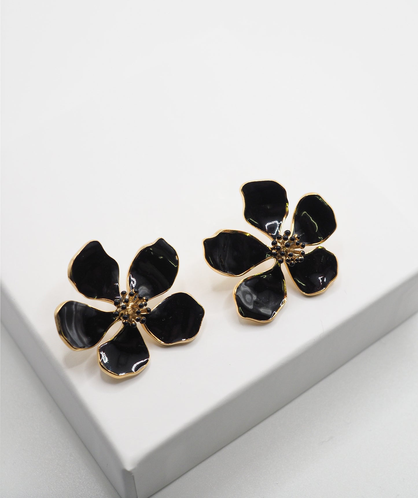 Boucles d'oreilles Anna noires