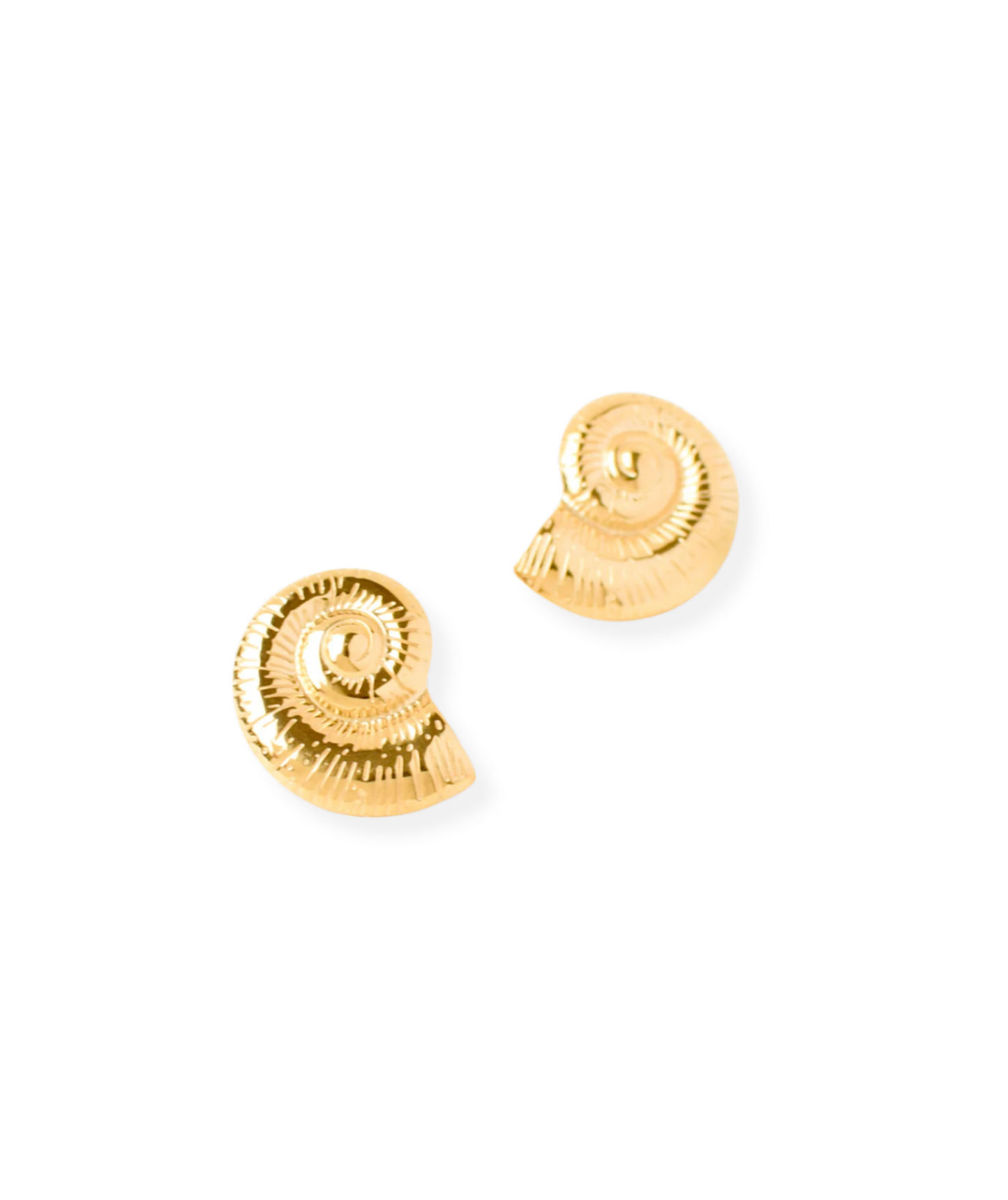 Jenny - Boucles d'oreilles coquillage dorées