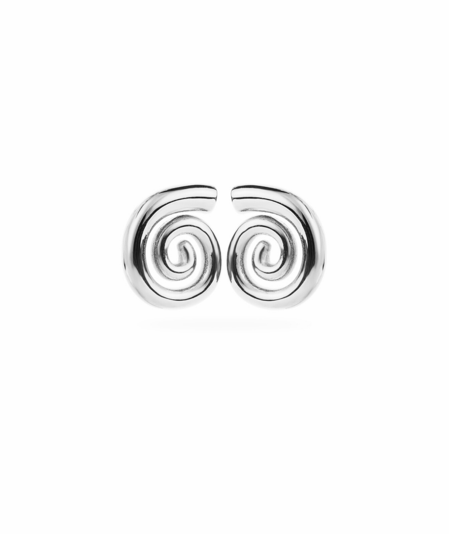 Carolina argentées - Boucles d'oreilles spirale