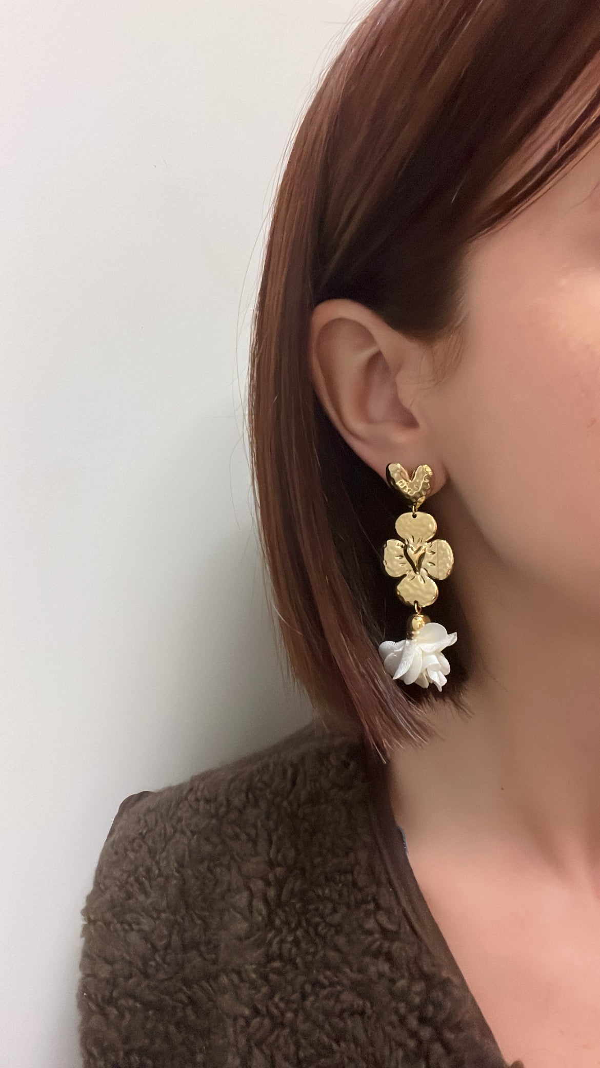 Margaux blanches - Boucles d'oreilles pendantes