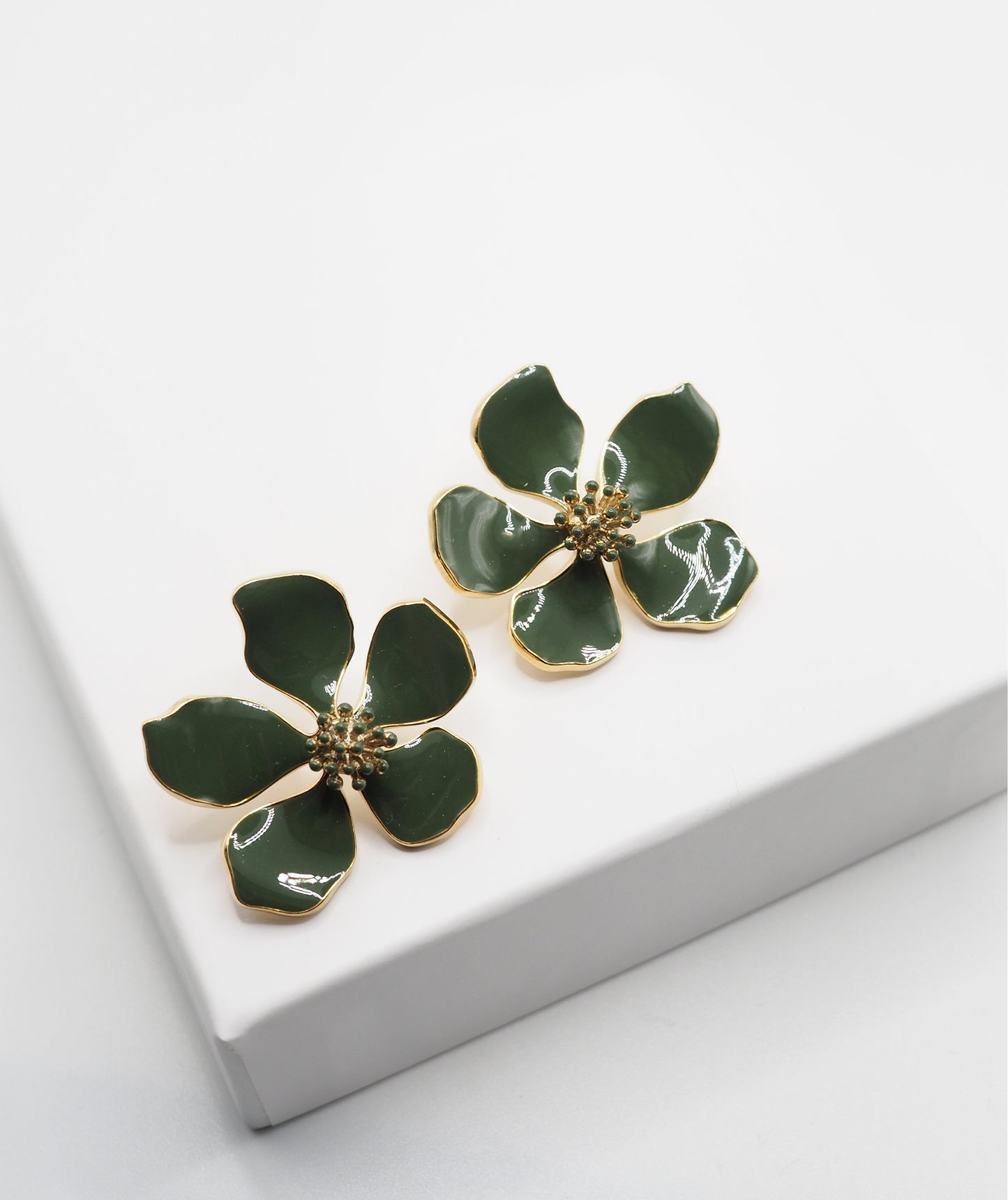 Boucles d'oreilles Anna kaki