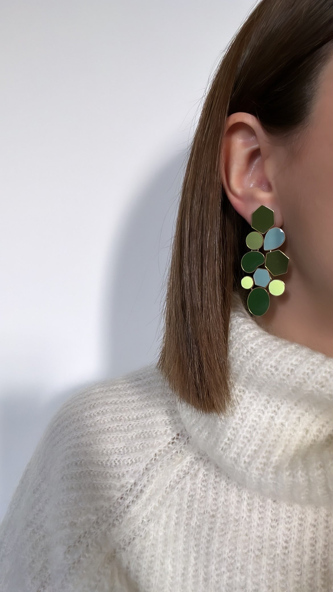 Boucles d'oreilles Adèle vertes