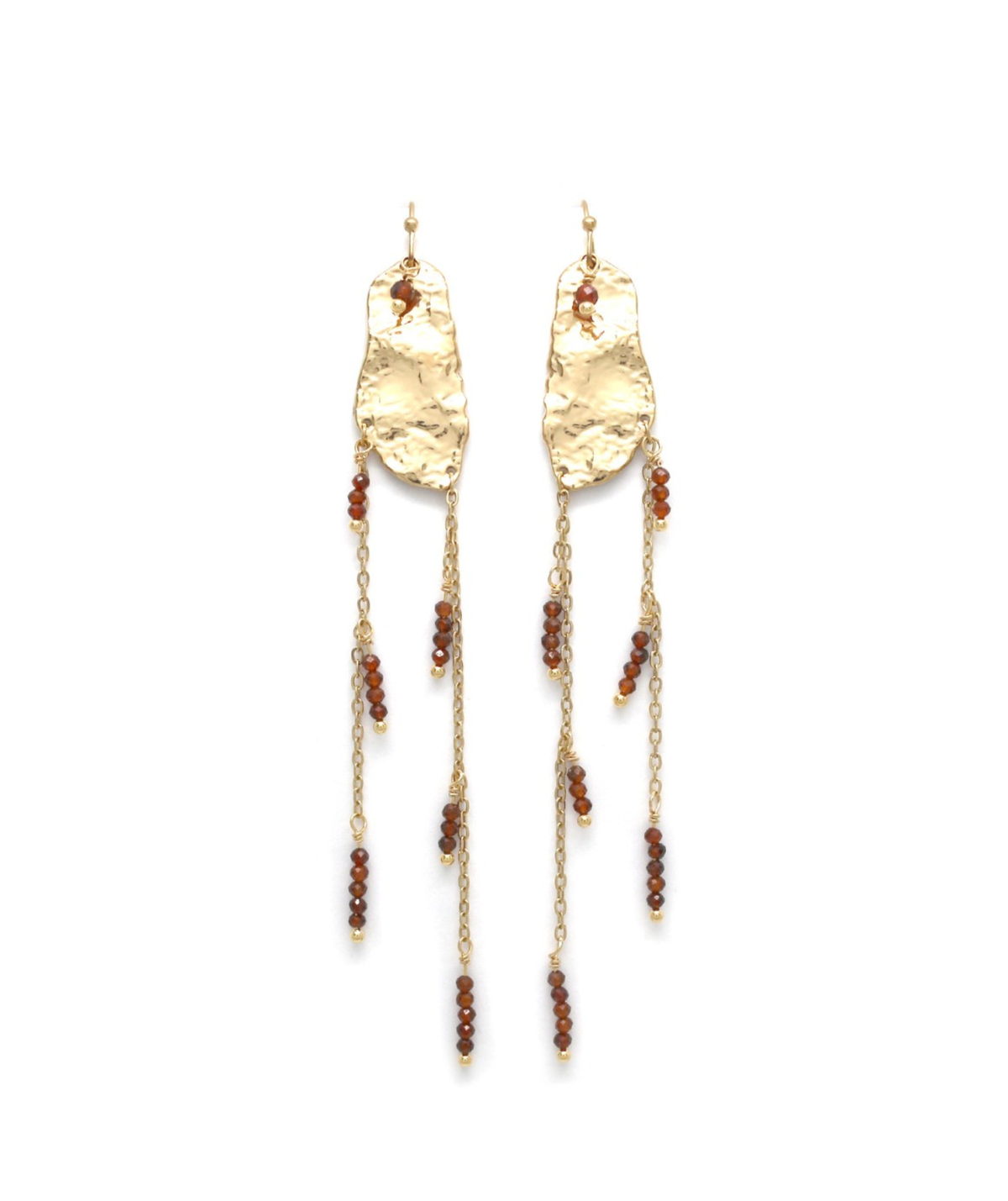 Adélie - Boucles d'oreilles dorées pendantes