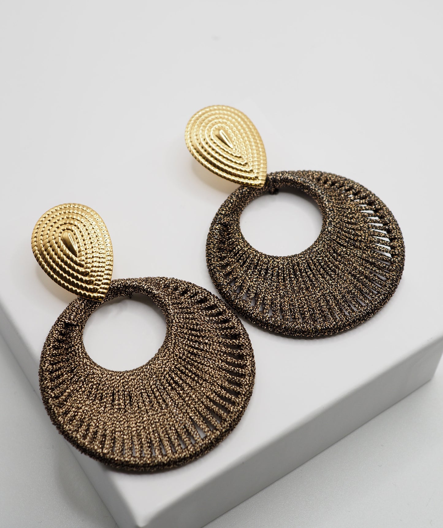 Boucles d'oreilles Anne marrons