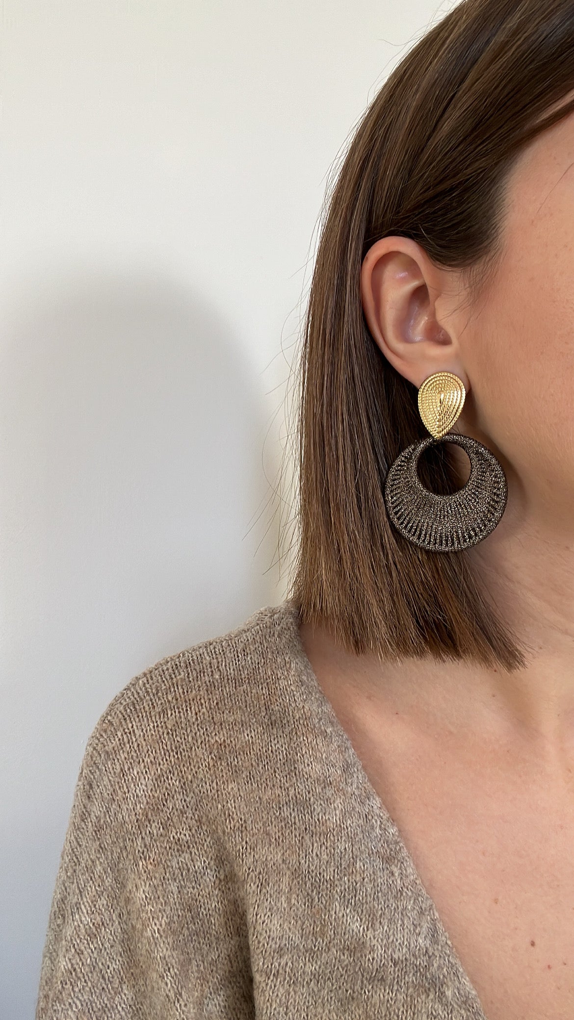 Boucles d'oreilles Anne marrons