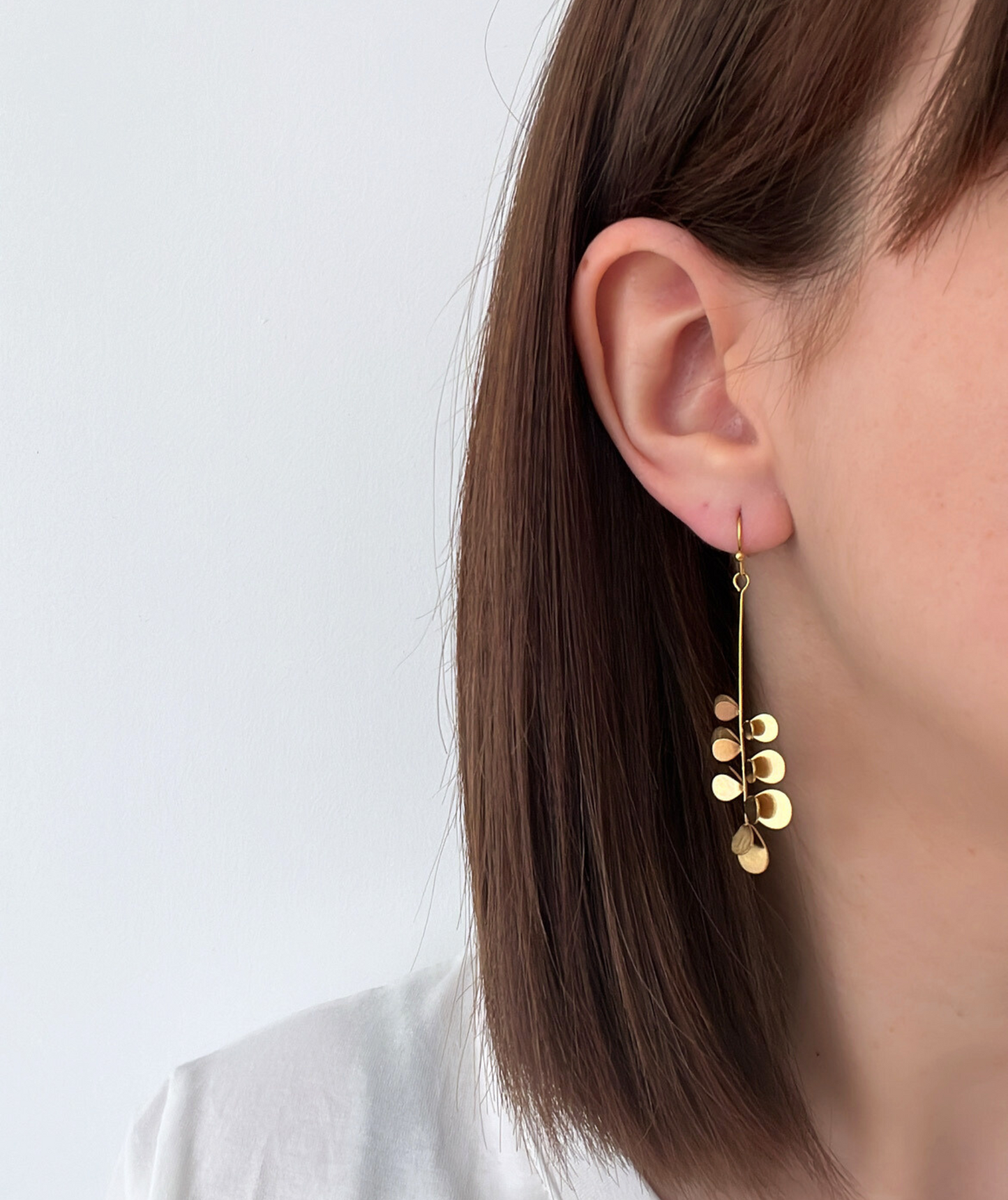 Nadine - Boucles d'oreilles fines brossées