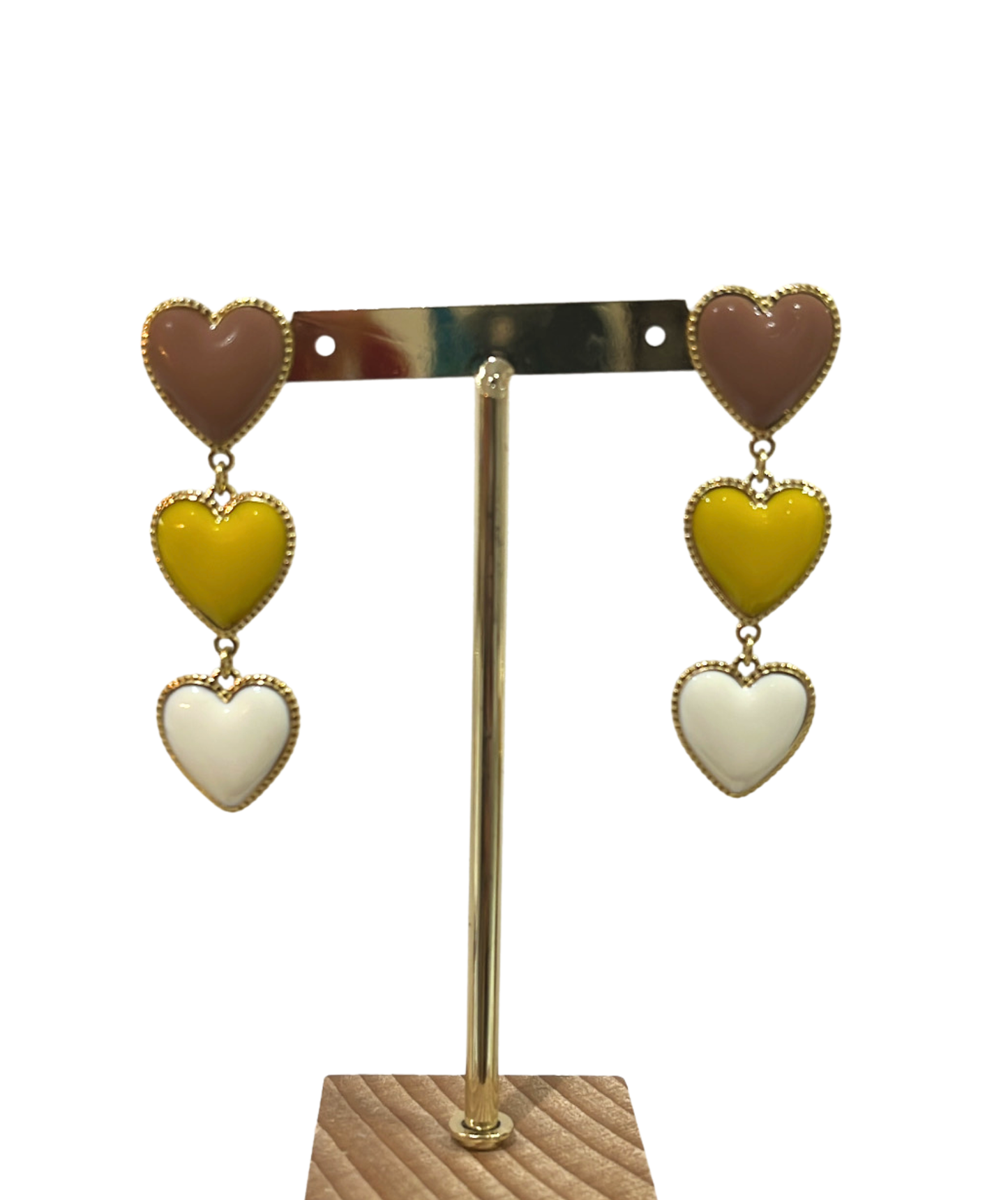 Yuna - Boucles d'oreilles trois coeurs