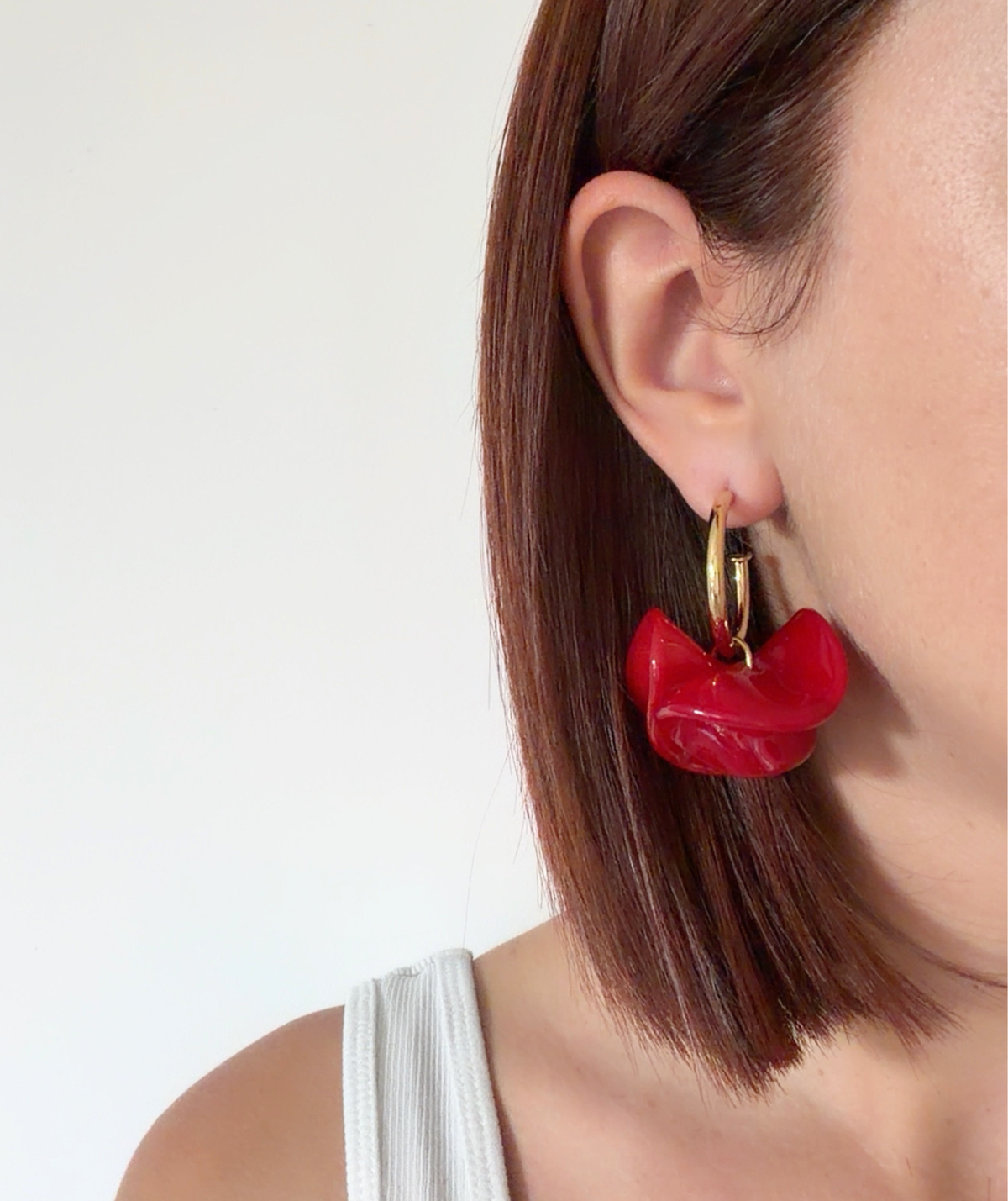 Zélie- Boucles d’oreilles rouges