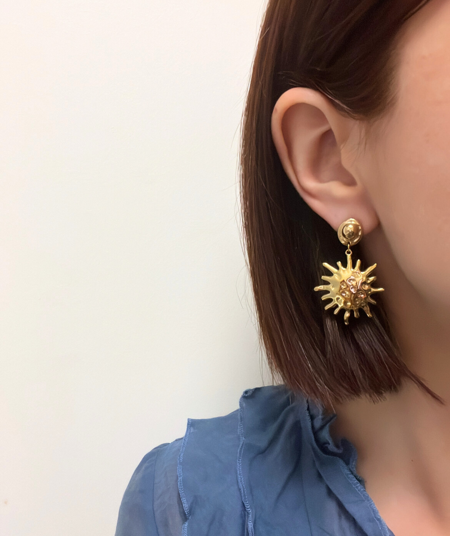 Tina - Boucles d'oreilles soleil en acier