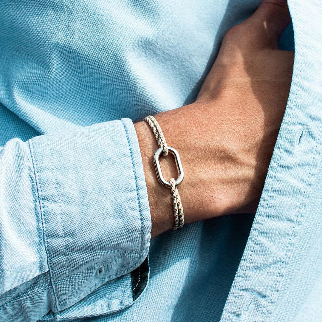 Bracelet maillon beige