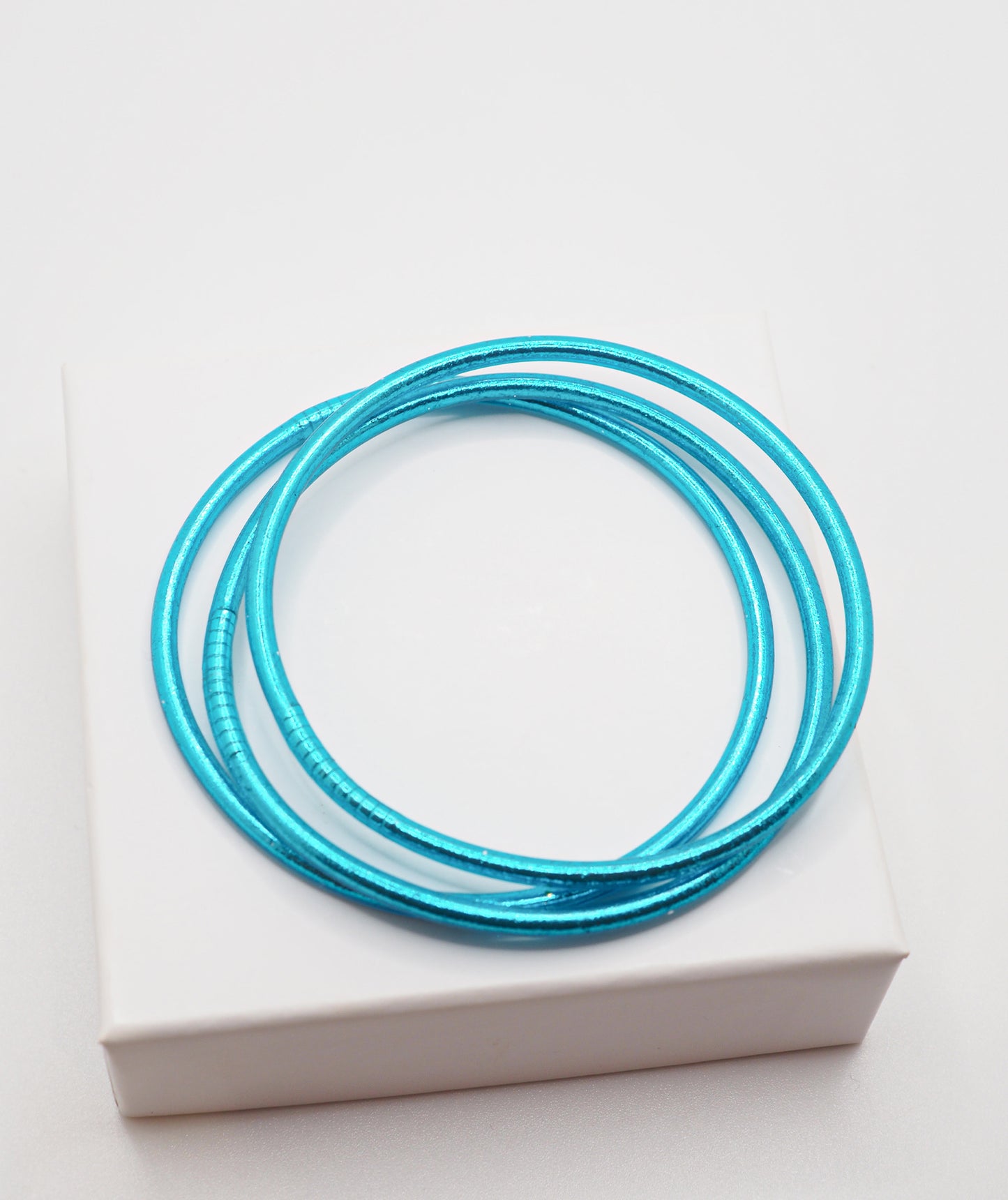 lot de 3 bracelets fin bouddhiste bleu