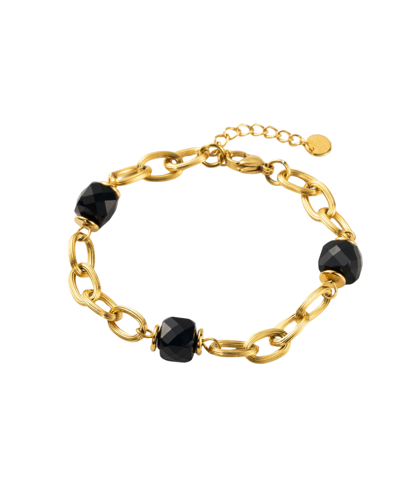 Simone noir - Bracelet chaîne
