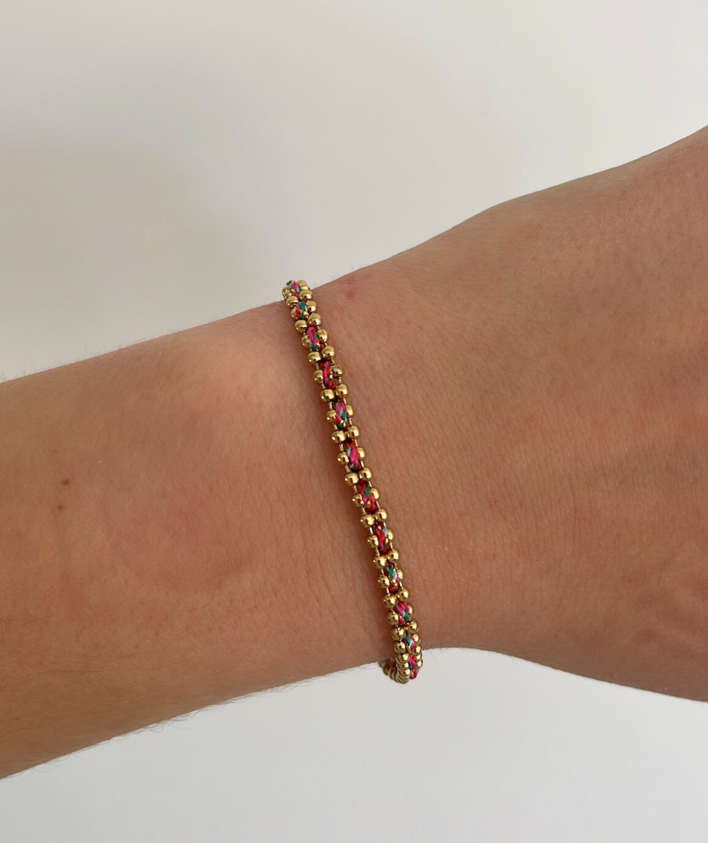 Deby rose - Bracelet cordon fin