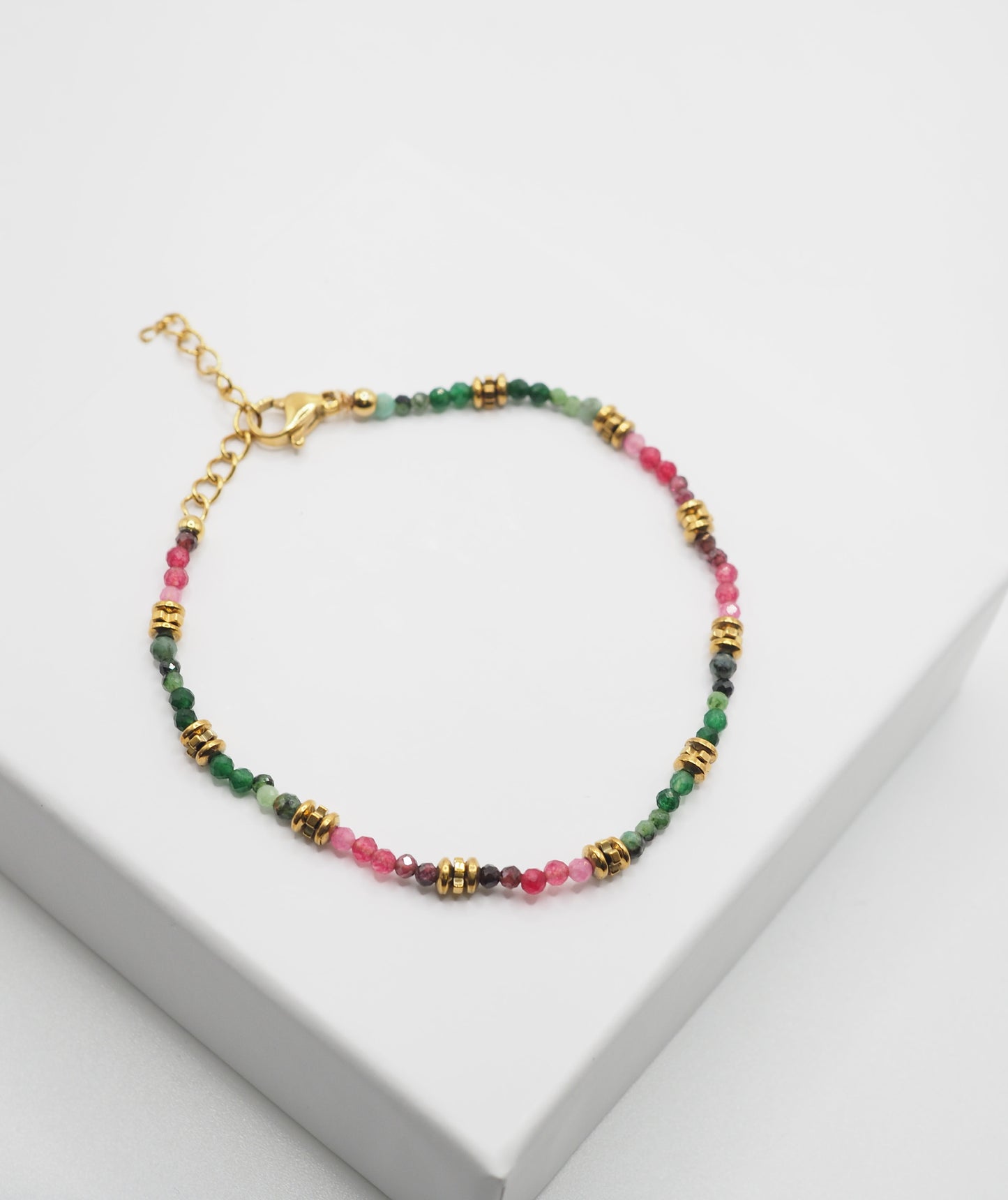 Bracelet Lya vert et rose