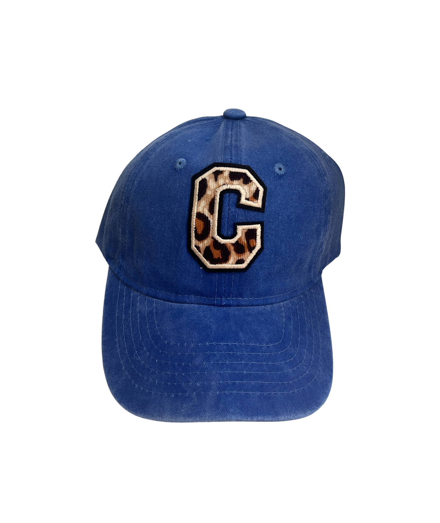 Casquette léopard bleue