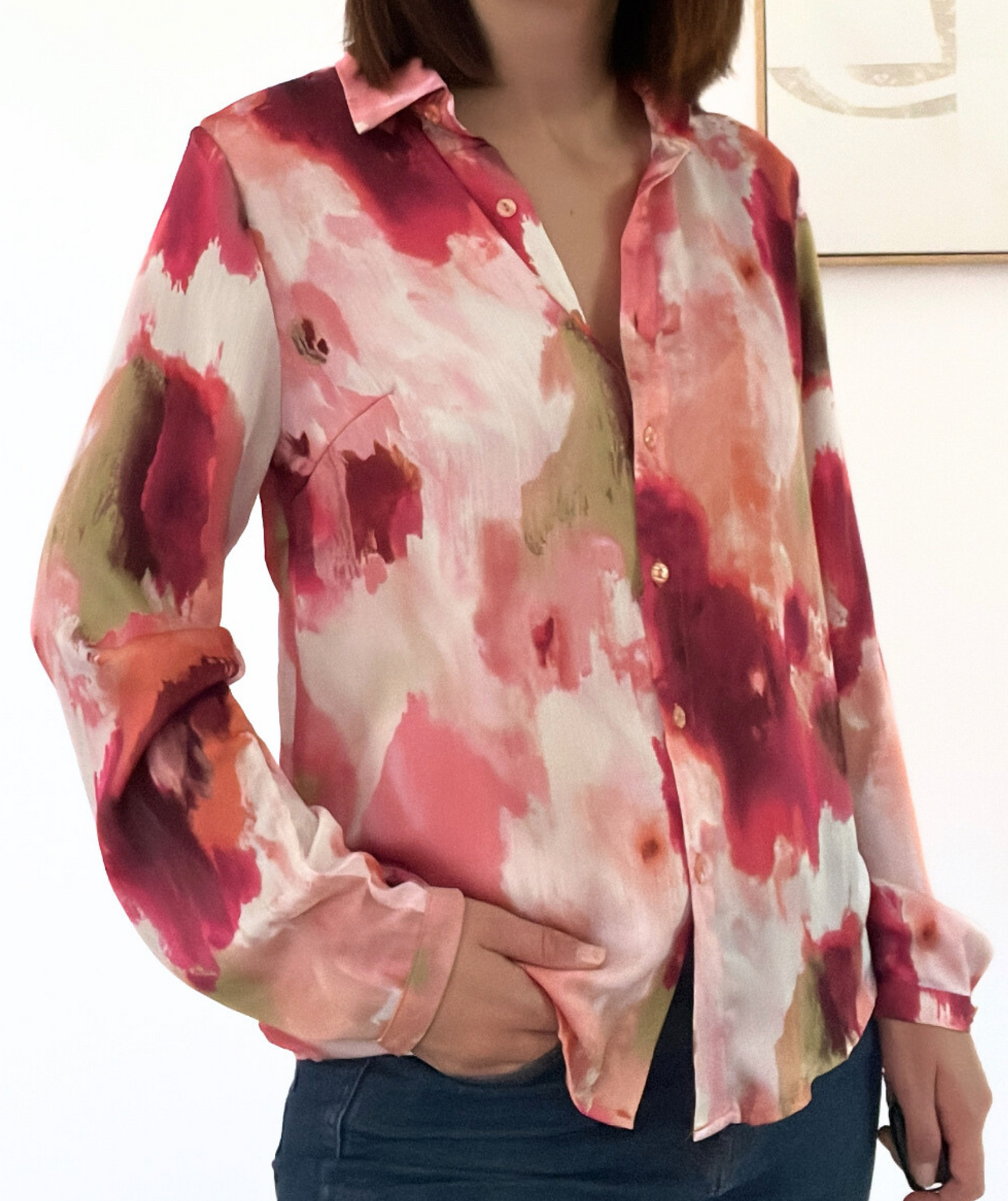 Silka - Chemise aquarelle aux tons chauds