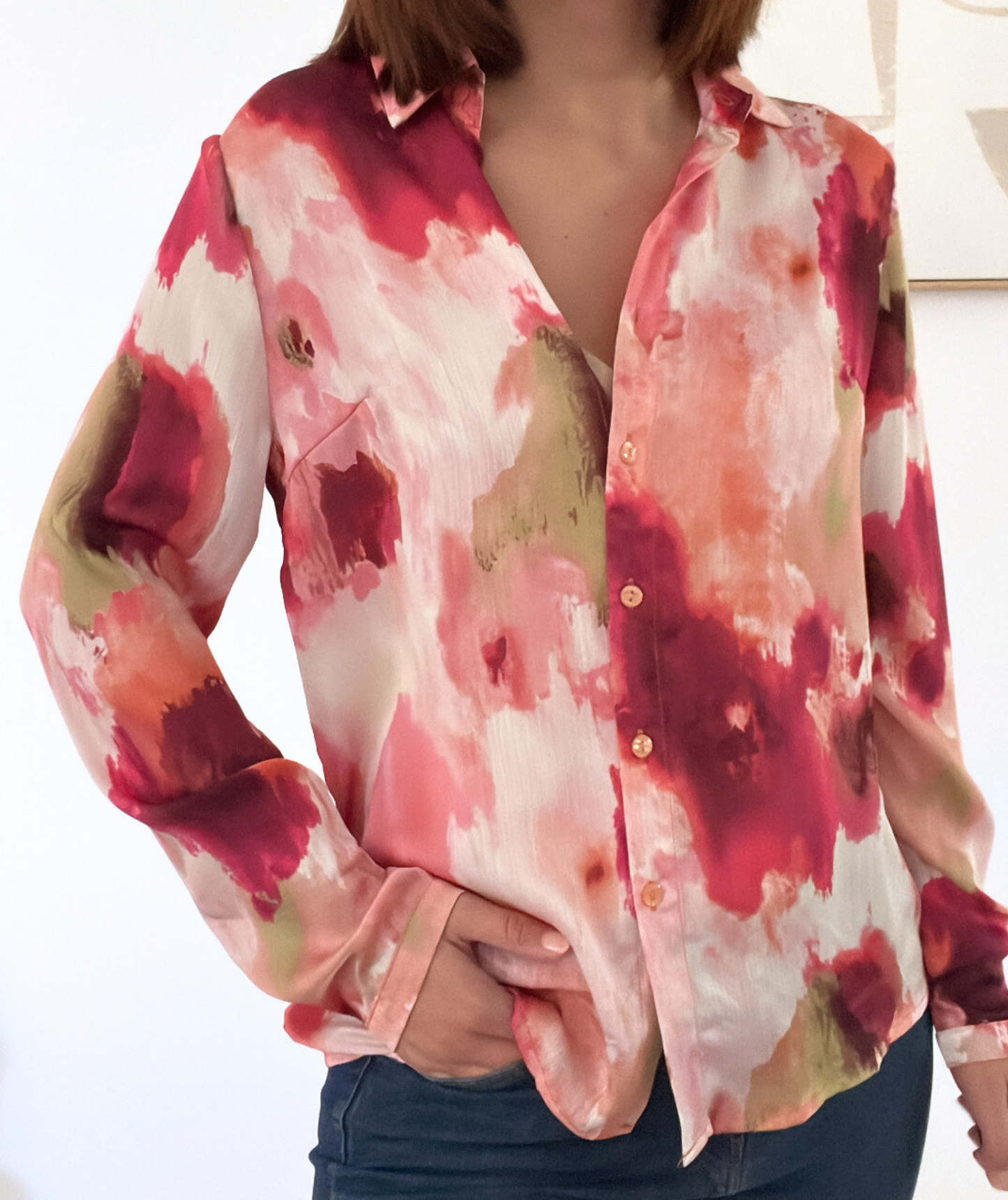 Silka - Chemise aquarelle aux tons chauds