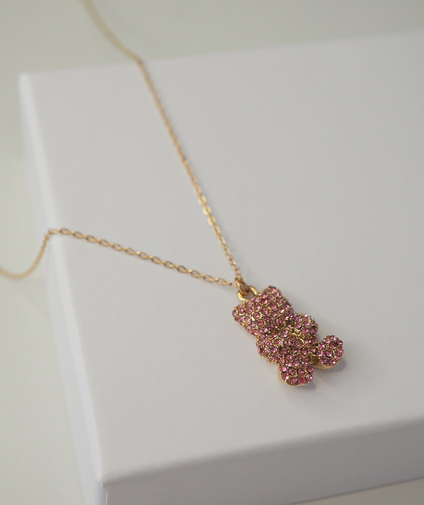 Collier Nounours rose