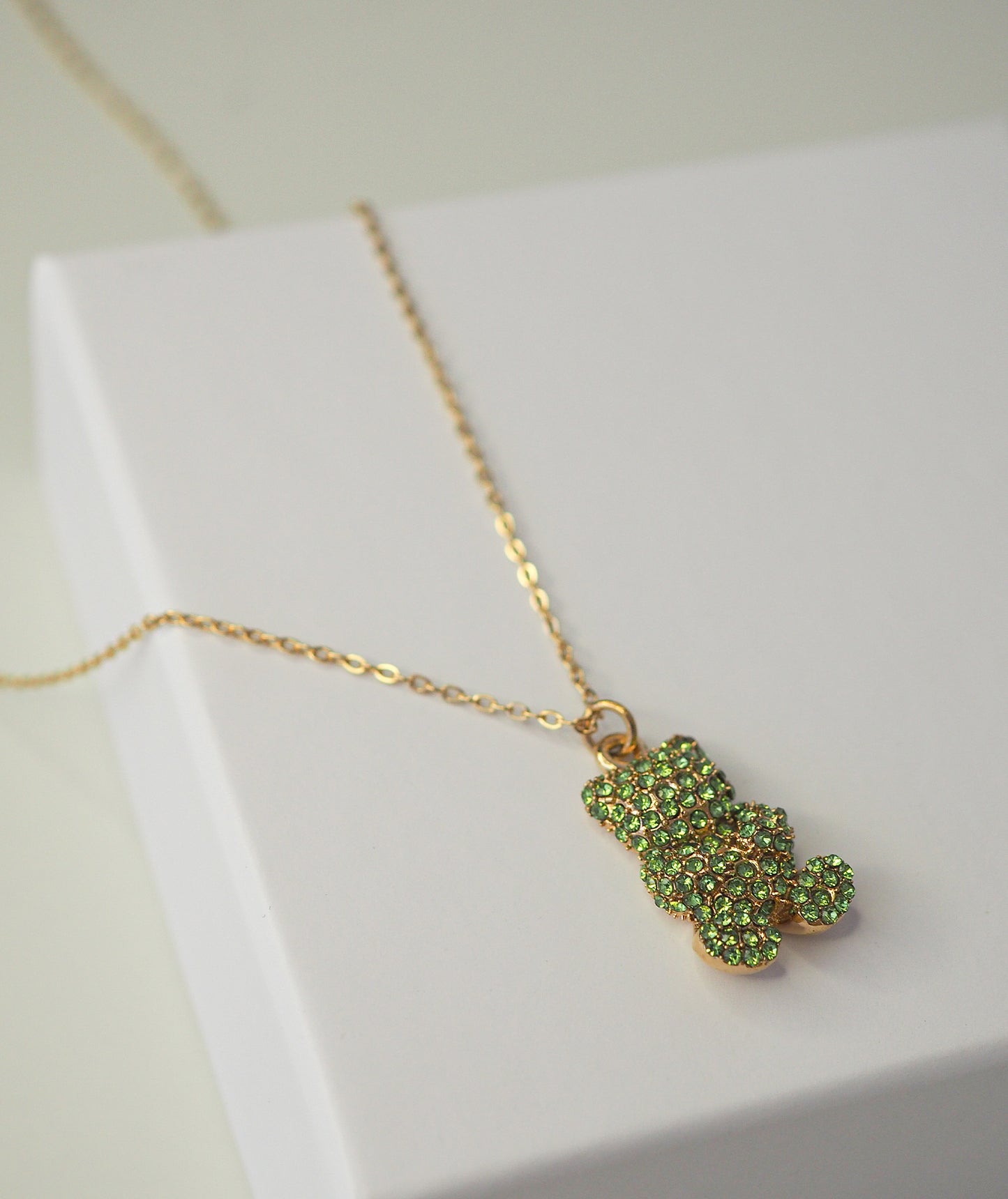 Collier Nounours vert