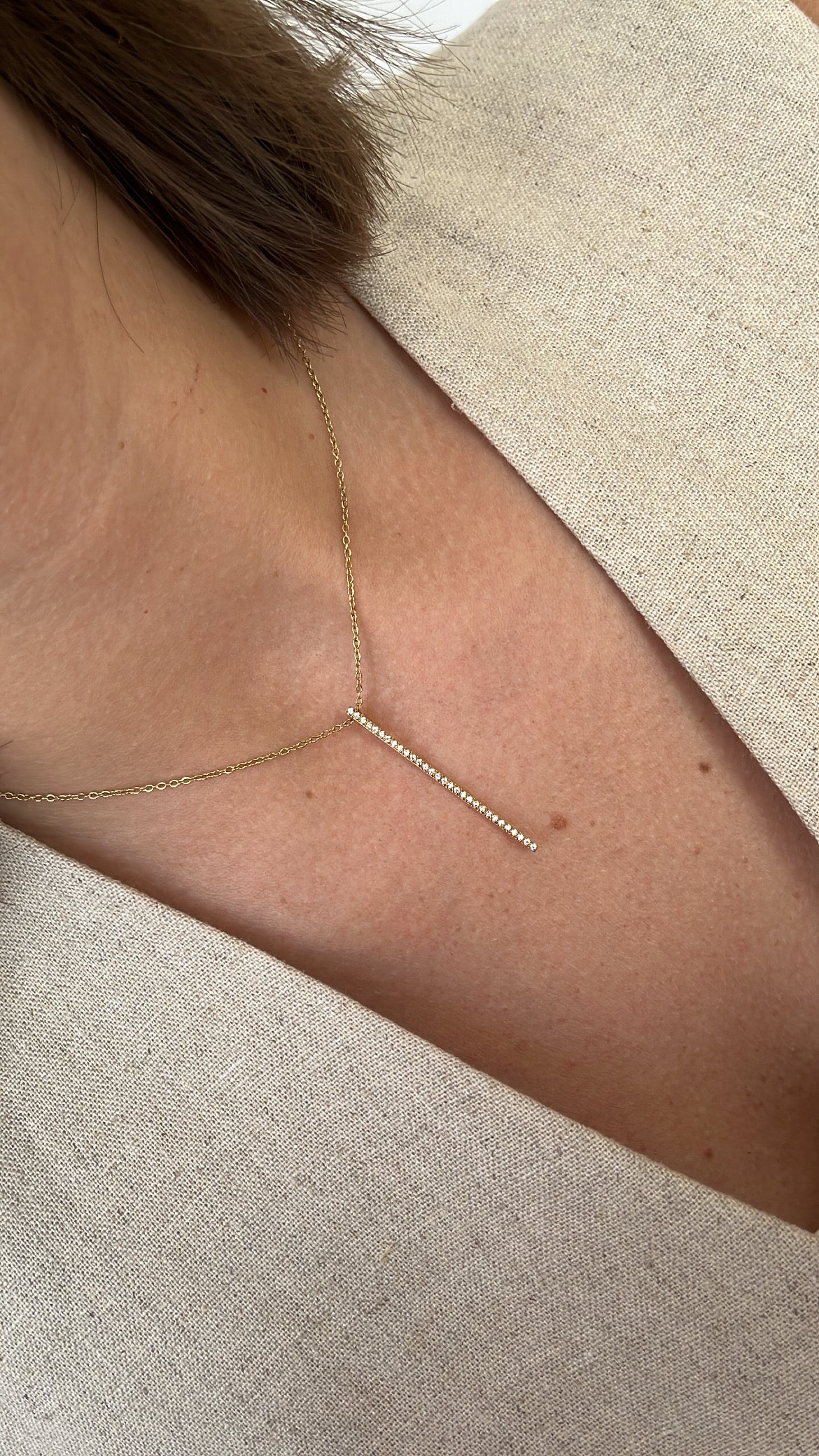 collier délicat doré en acierinoxydable