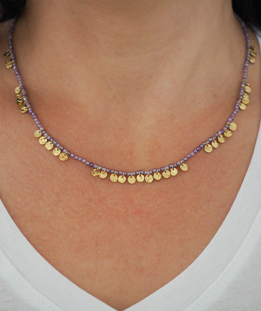 Collier Nina mauve