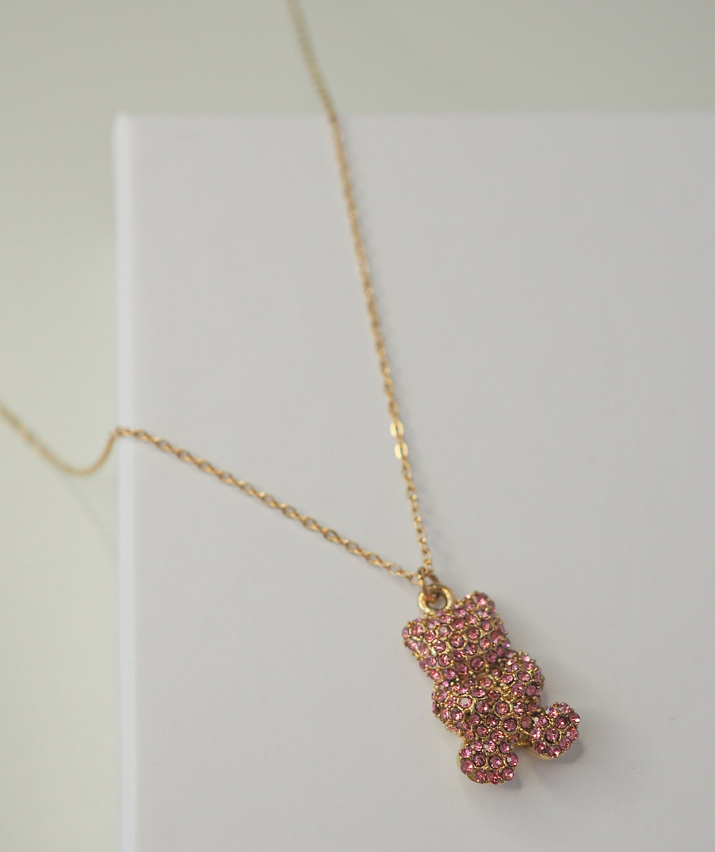 Collier Nounours rose