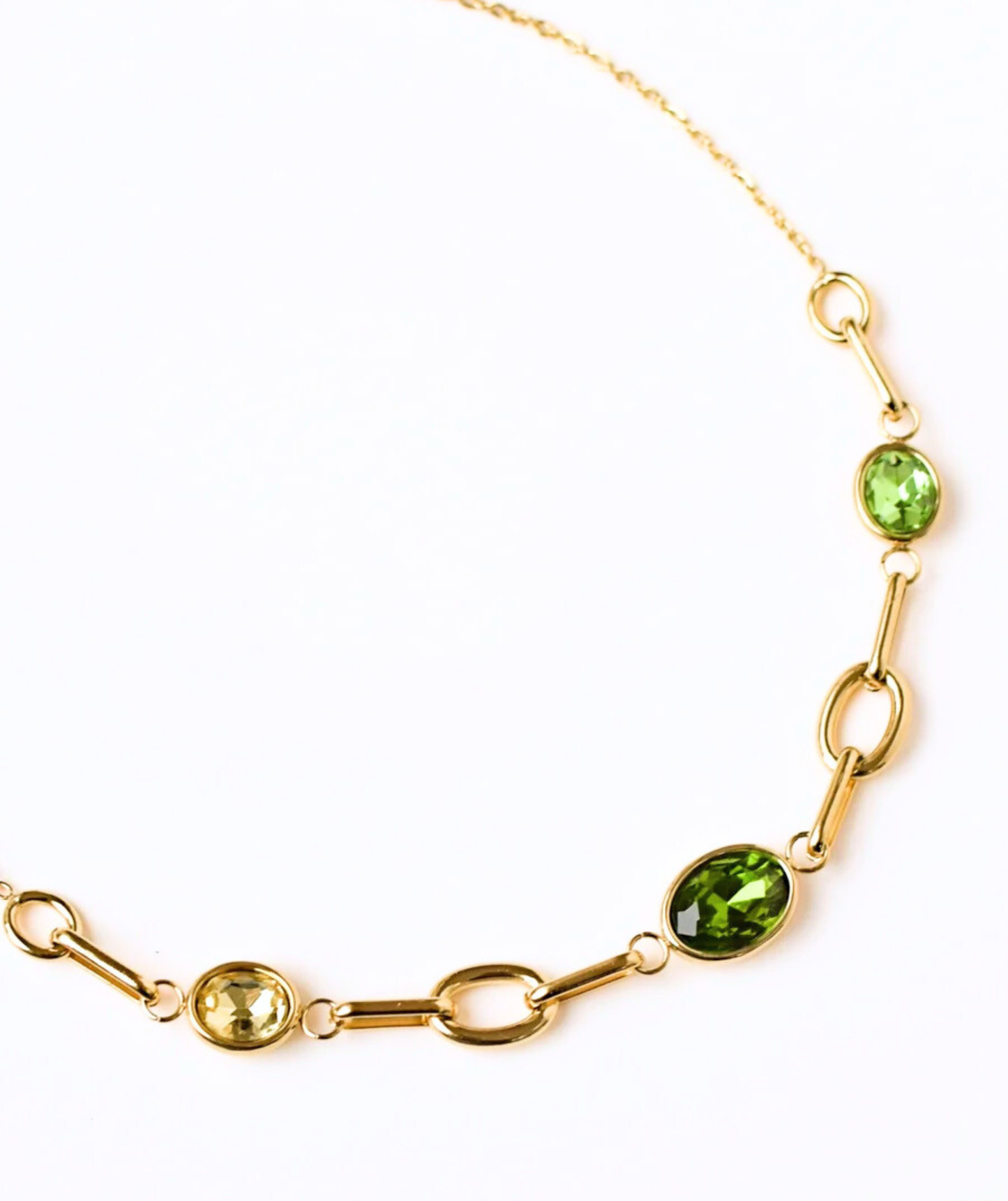 Sandy vert - Collier cristal