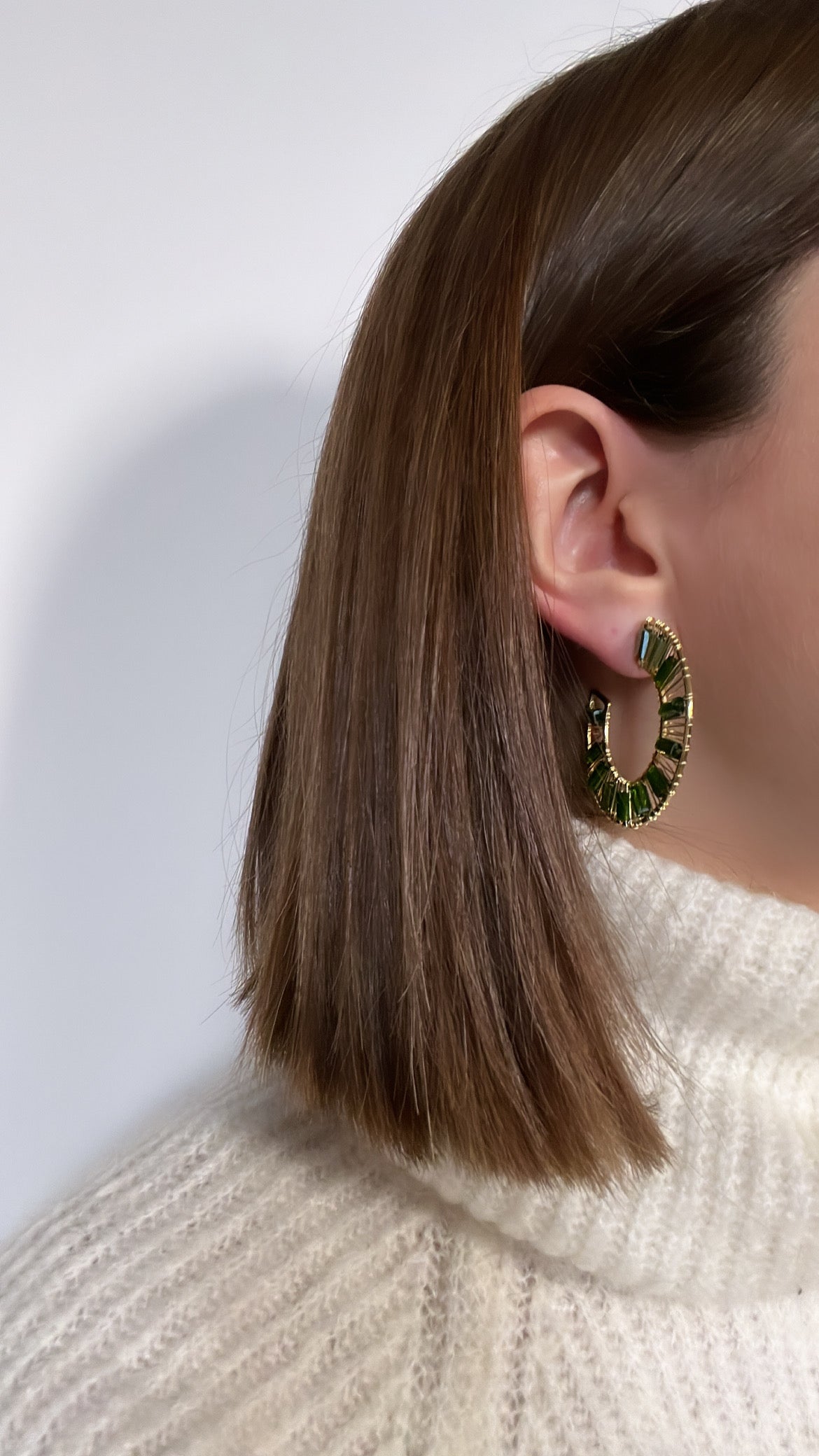 Boucles d'oreilles Léa vertes