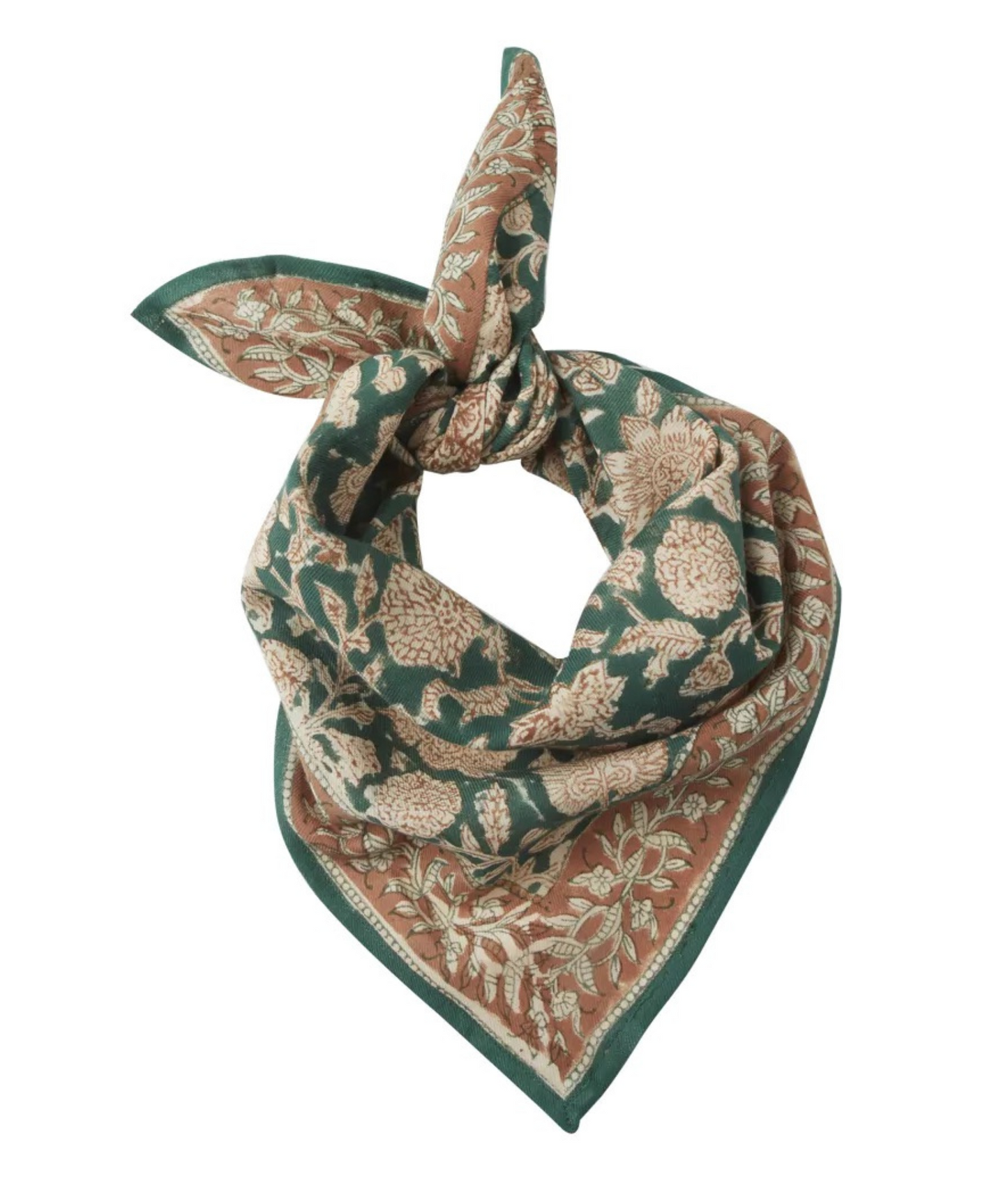 Foulard carré vert