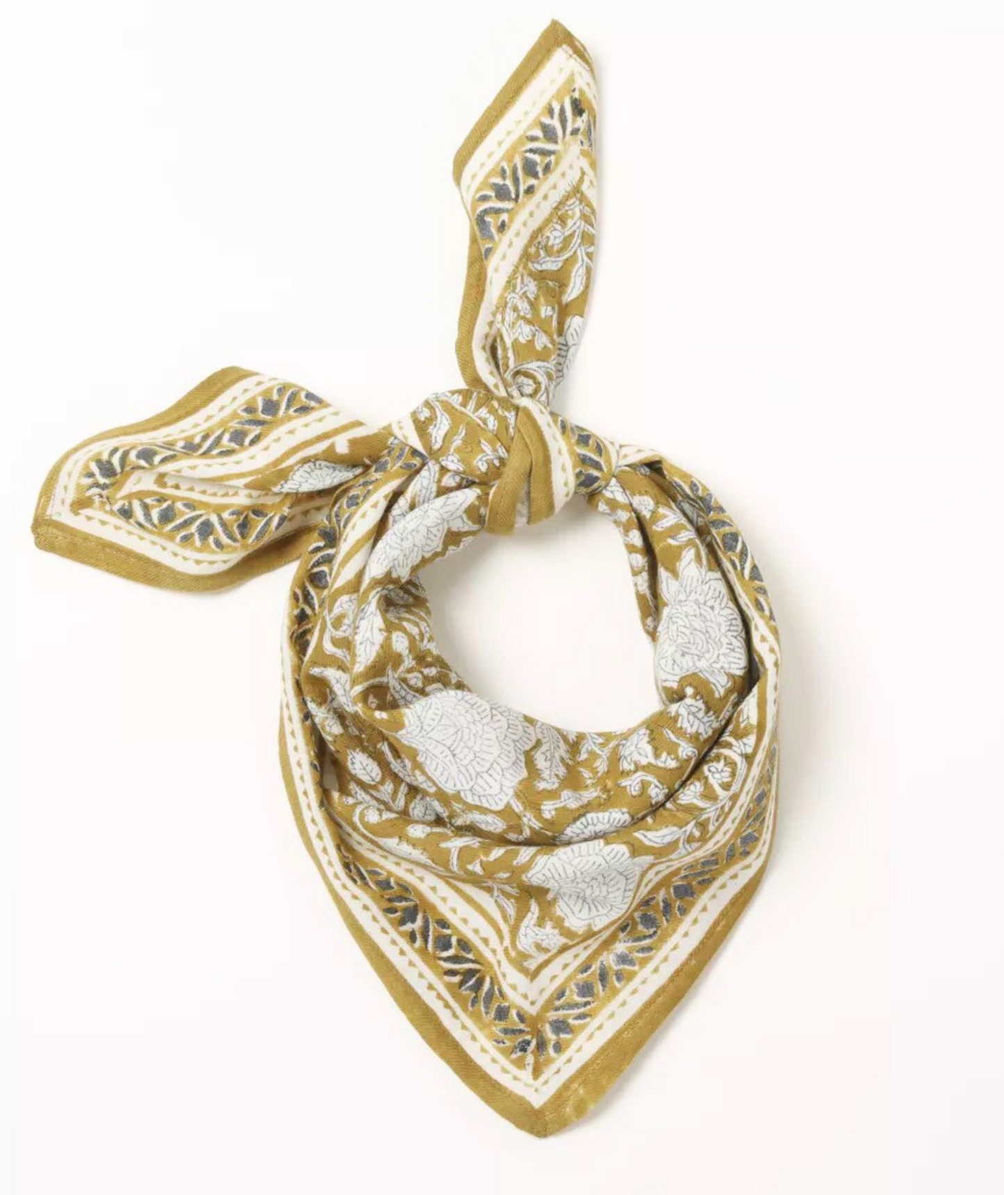 Foulard fleuri carré
