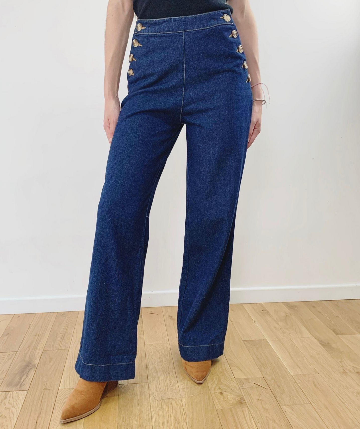Sophie - Pantalon pont jeans