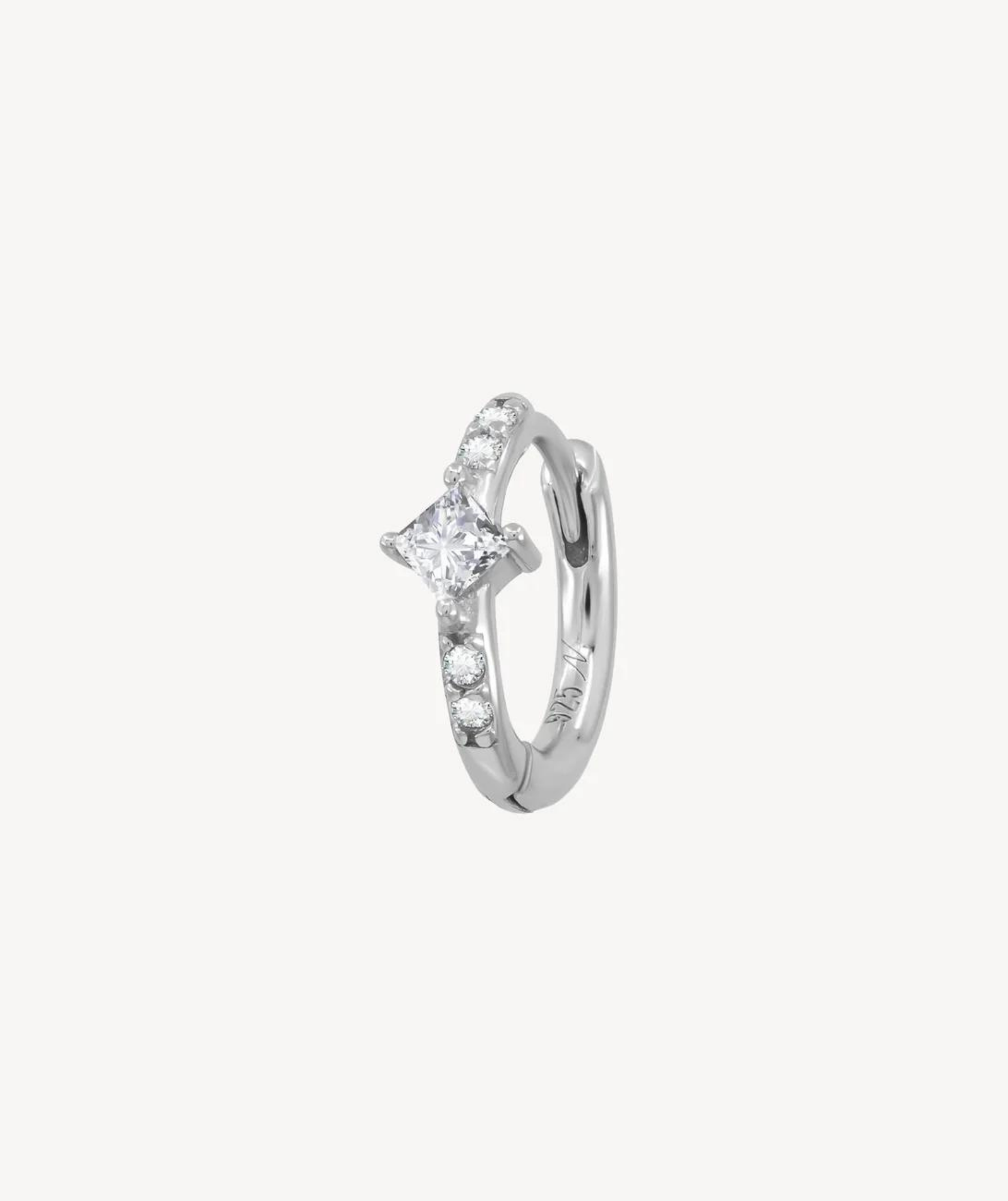 Boucle Rym blanche argent Nébuleuse bijoux – TWO BE