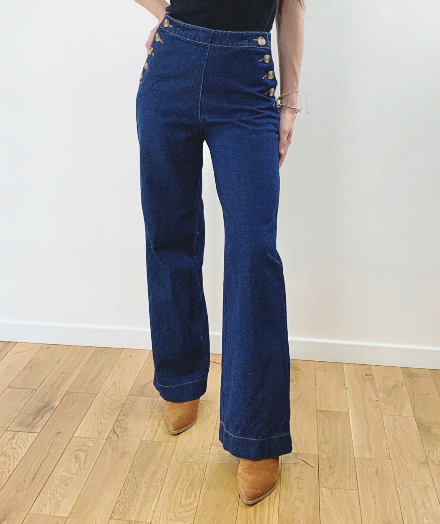 Sophie - Pantalon pont jeans