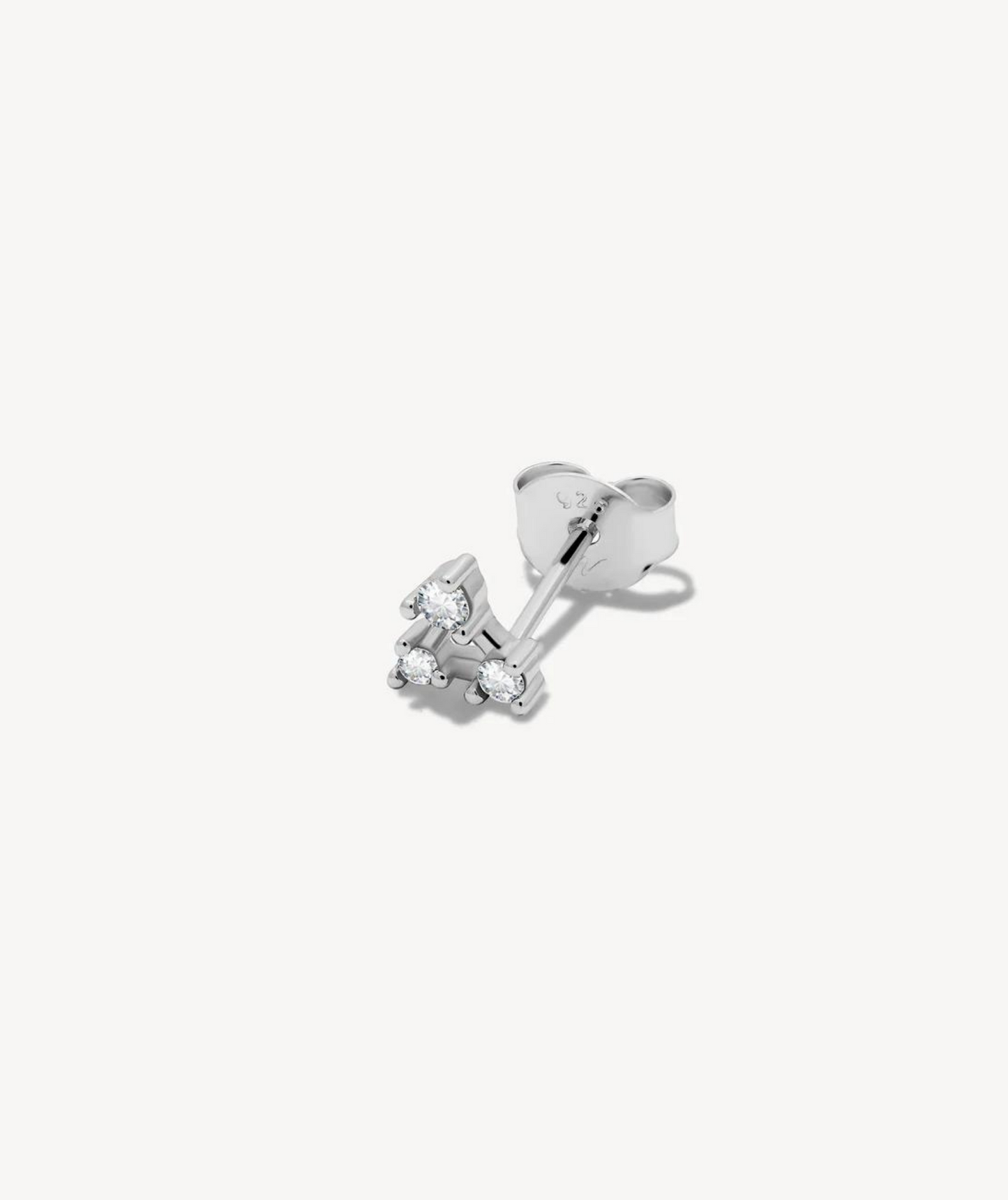 Boucle Lyra blanche argent - Nébuleuse bijoux