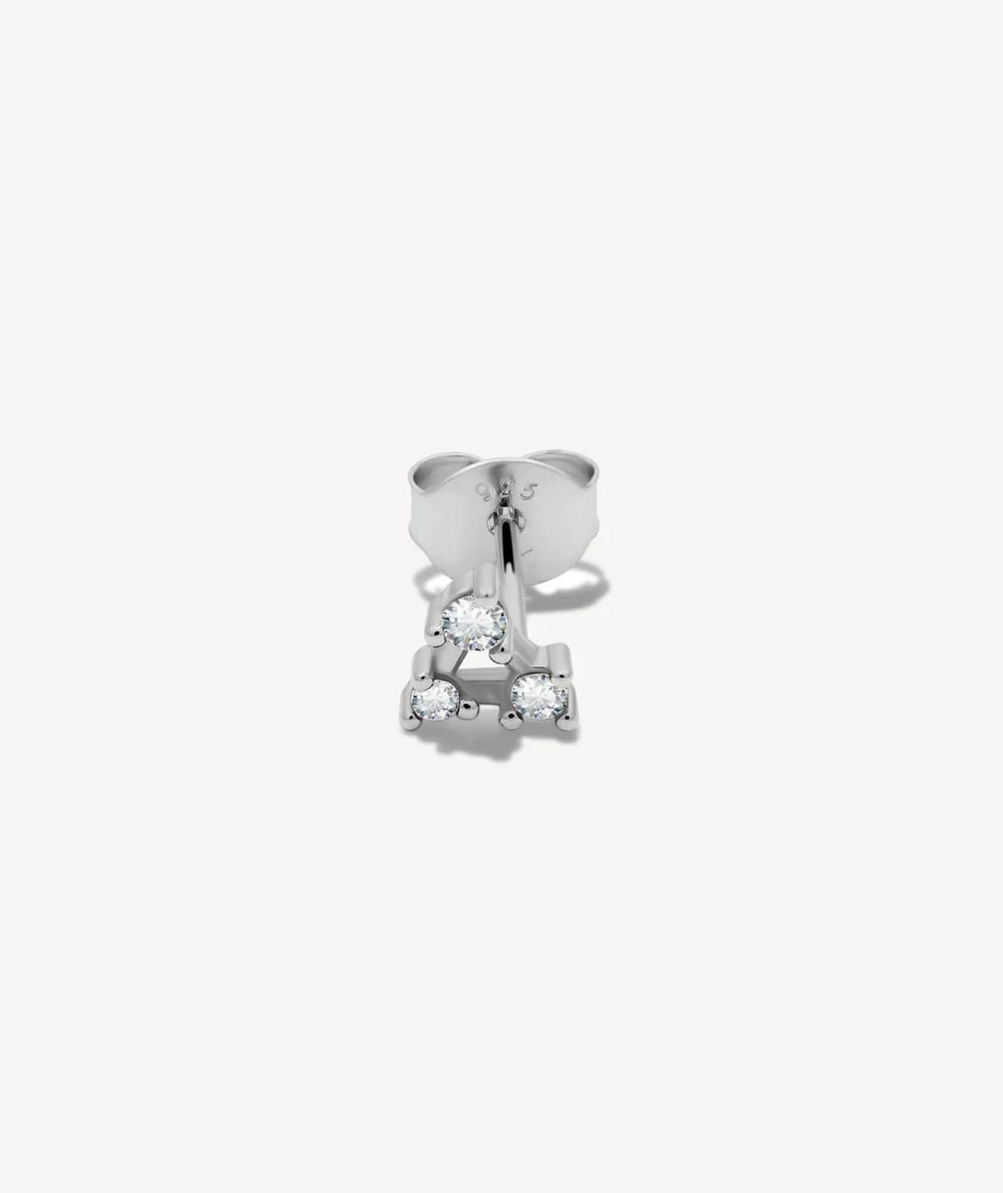 Boucle Lyra blanche argent - Nébuleuse bijoux