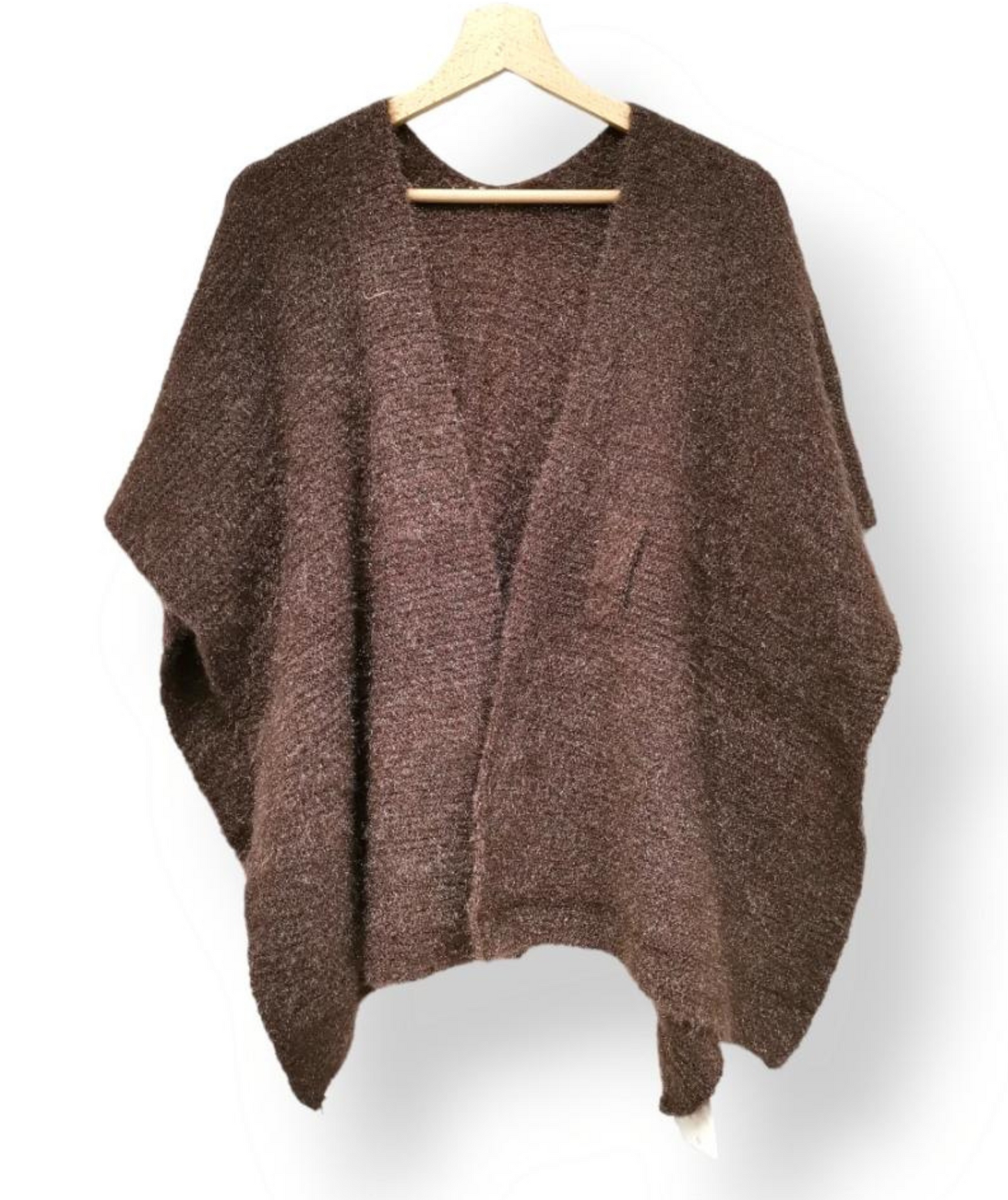 Olina marron - Gilet Croisé en maille douce