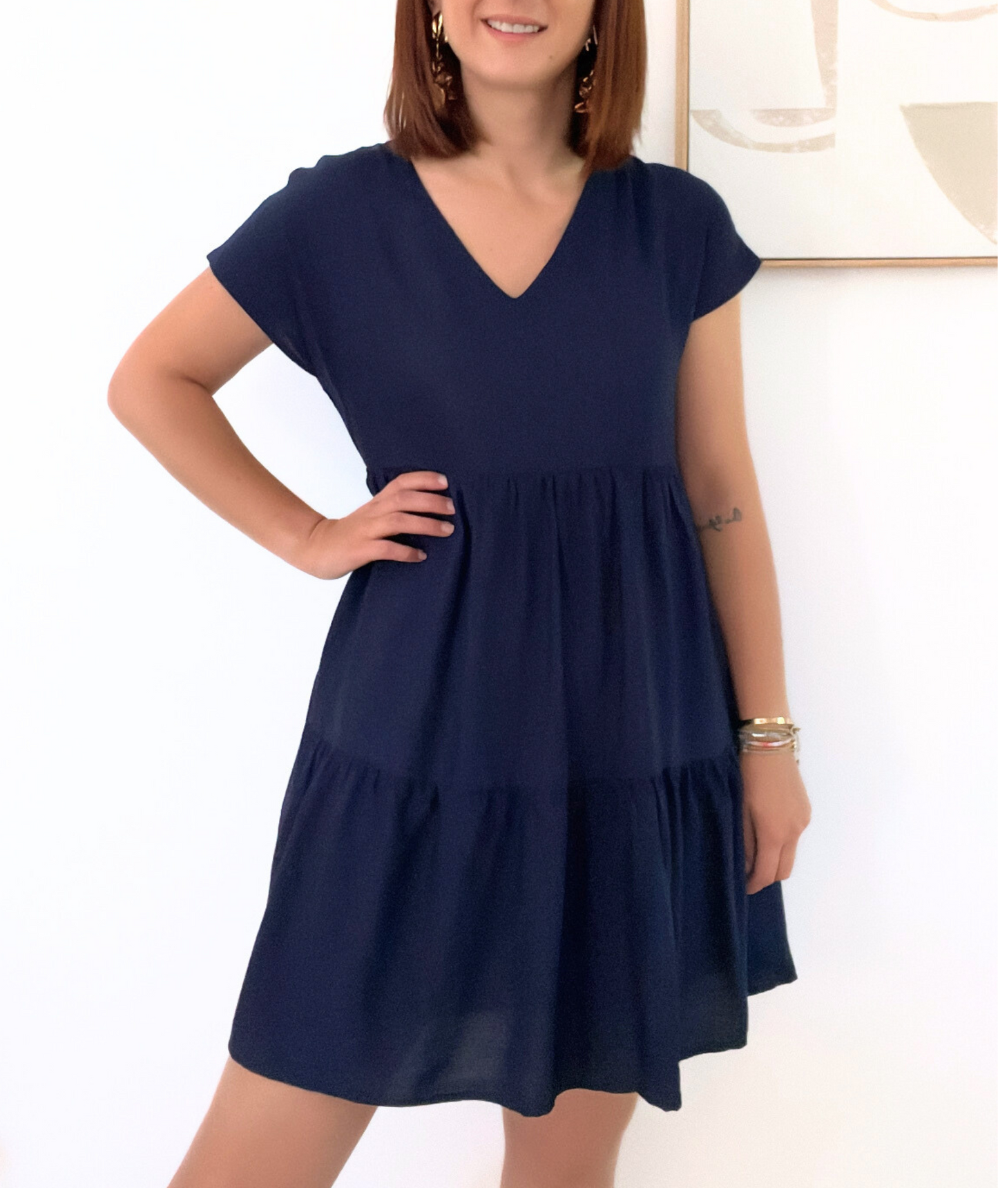 Leona - Robe fluide bleu marine