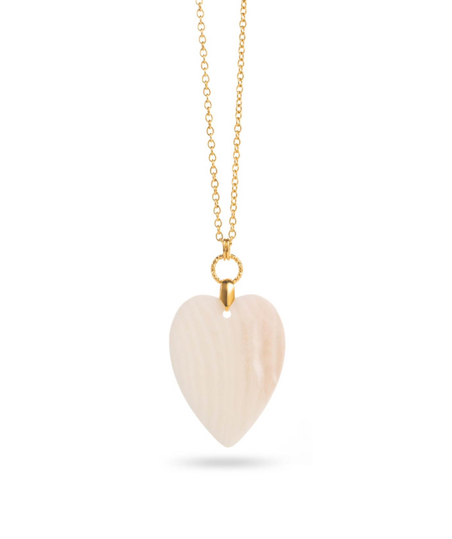 Nalie - Sautoir avec pendentif coeur blanc