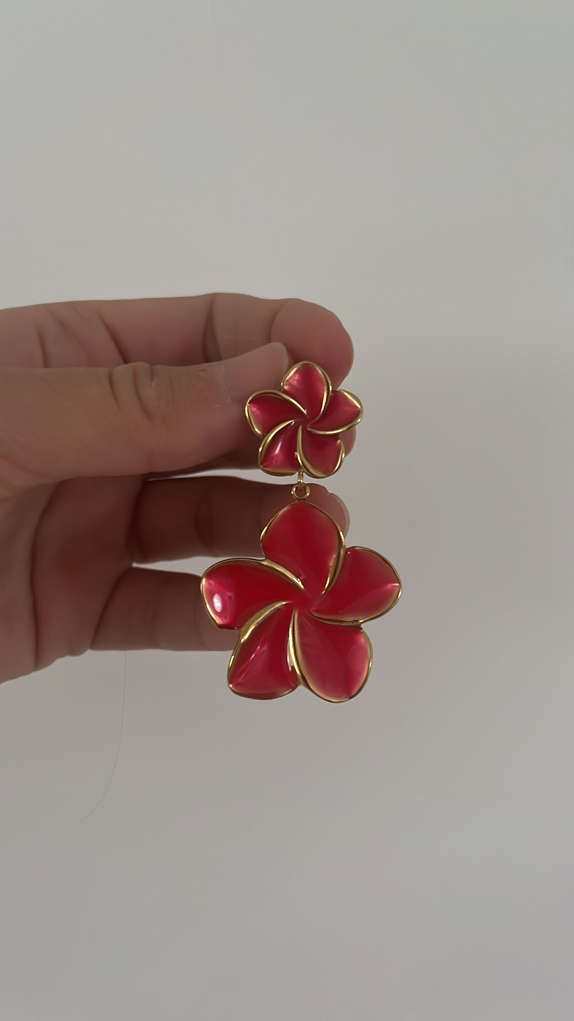 Nina fuchsia - Boucles d'oreilles pendantes