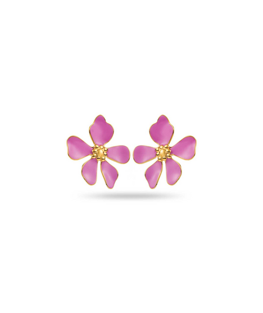 Viola mauves - Boucles d'oreilles fleurs