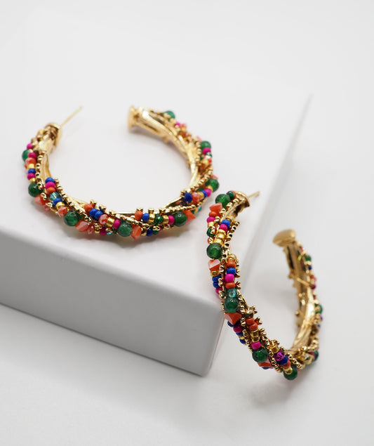 Boucles d'oreilles Jeanne multicolores