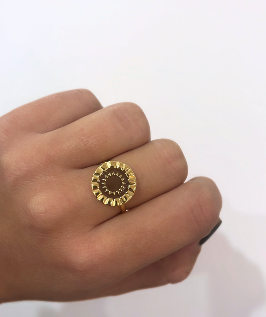 Elowia marron - Bague ronde