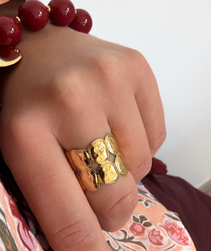 Livia - Bague dorée ajustable