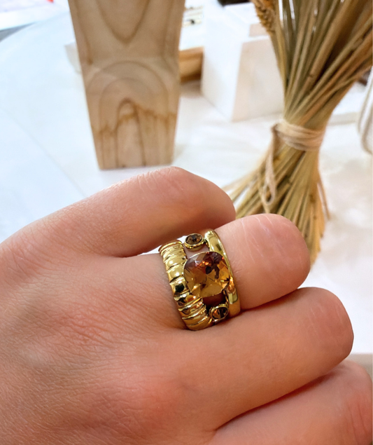 Cassandre – Bague dorée trio