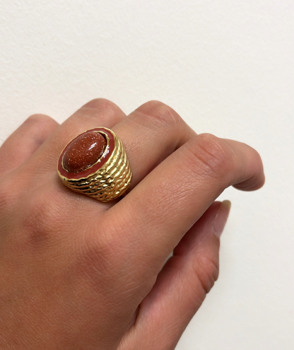 Ambre - Bague ovale