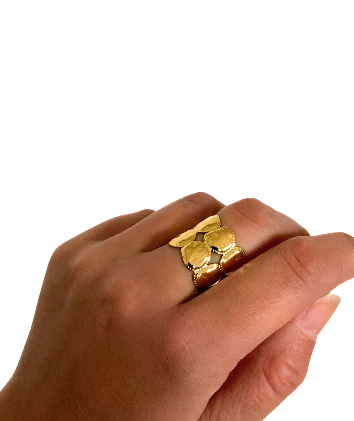 Livia - Bague dorée ajustable